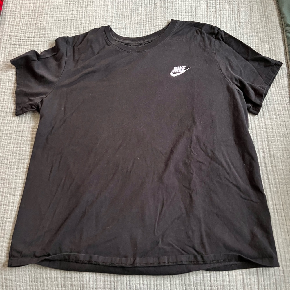 Nike Black Tee with White Logo